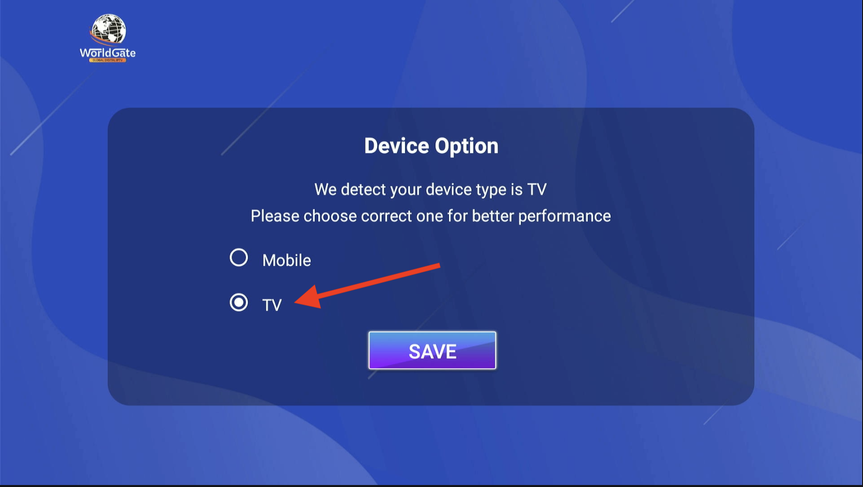 Select TV Device