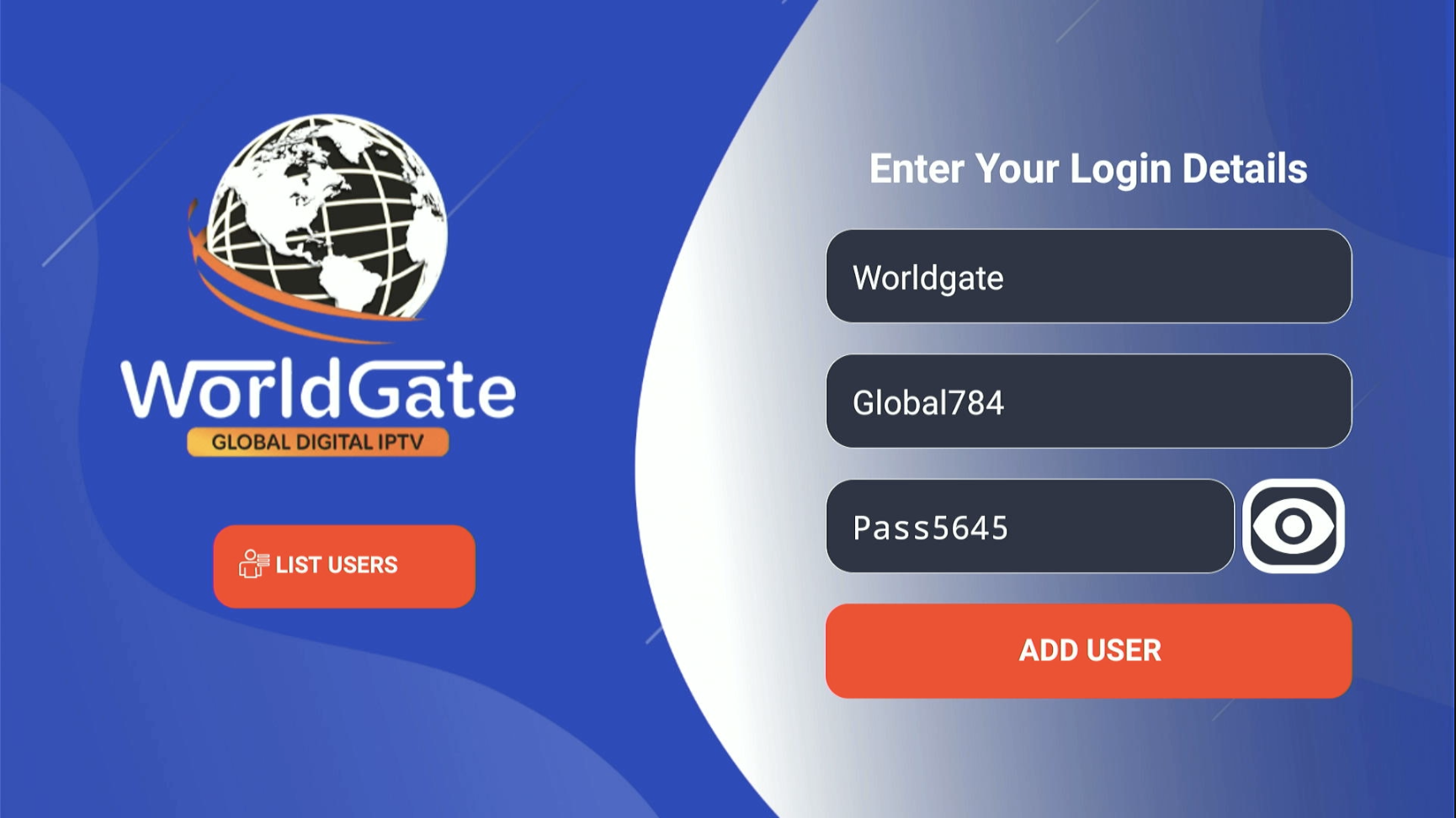 Enter Login Details