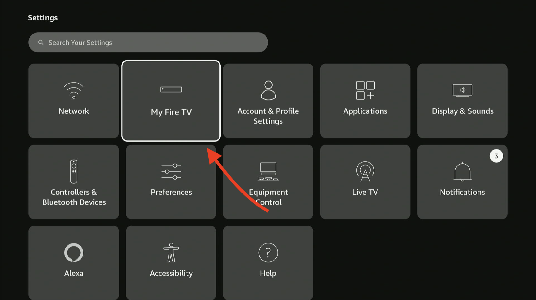 Select My Fire TV